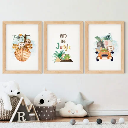 Rainforest Animal Wall Art - Set of 3