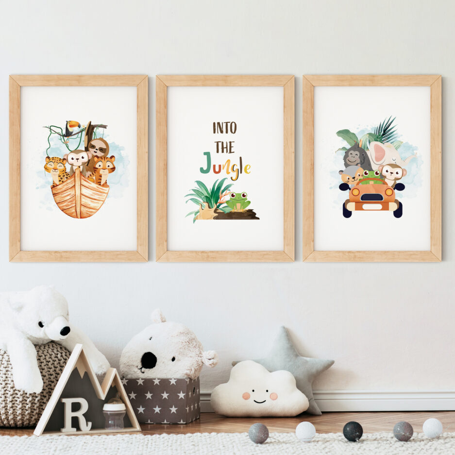 Rainforest Animal Wall Art - Set of 3