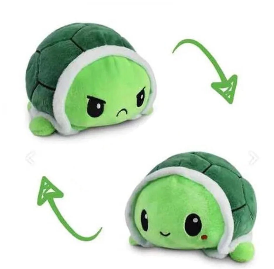 Reversible Turtle Plush Stuffed Toy