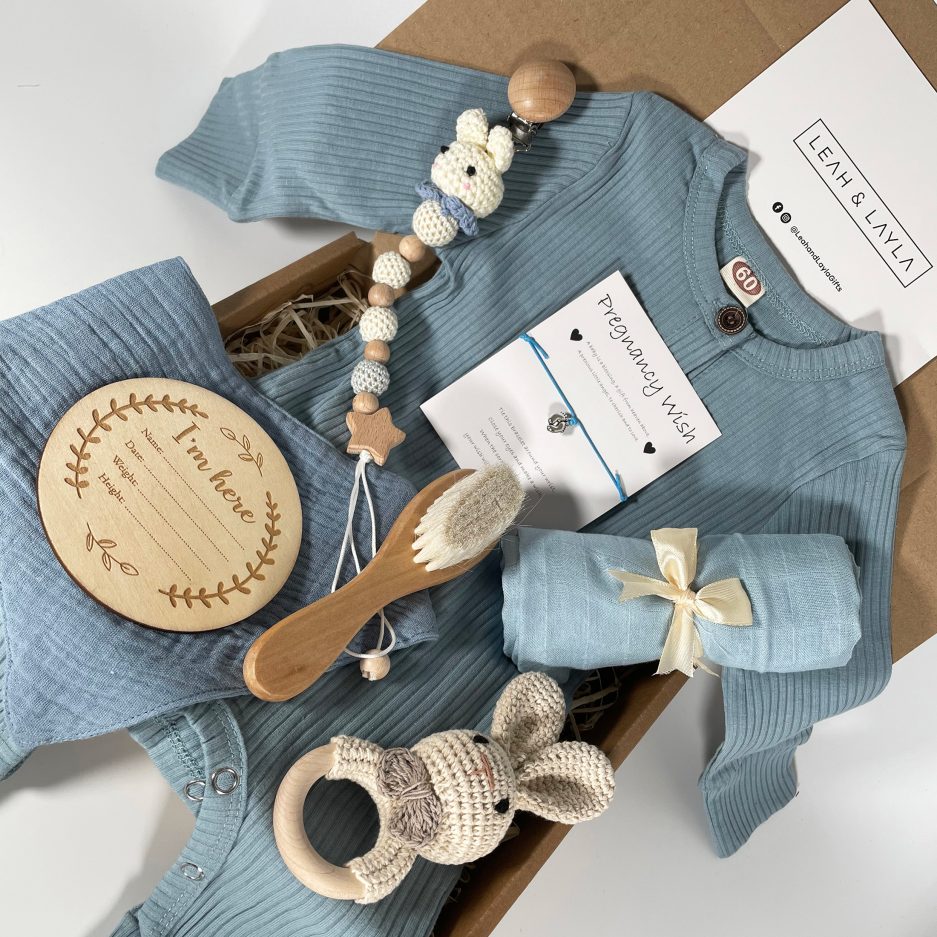 Blue Baby Bunny Gift Box